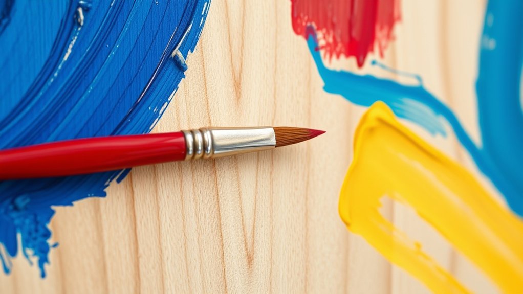 acrylic paint on wood