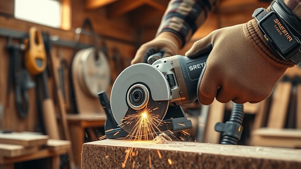 angle grinder wood cutting safety