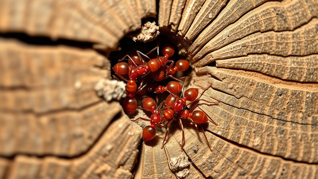 ants and wood damage