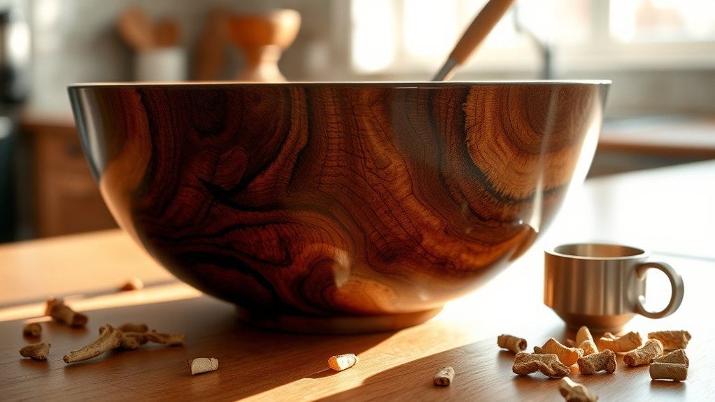 avoid microwaving wooden bowls
