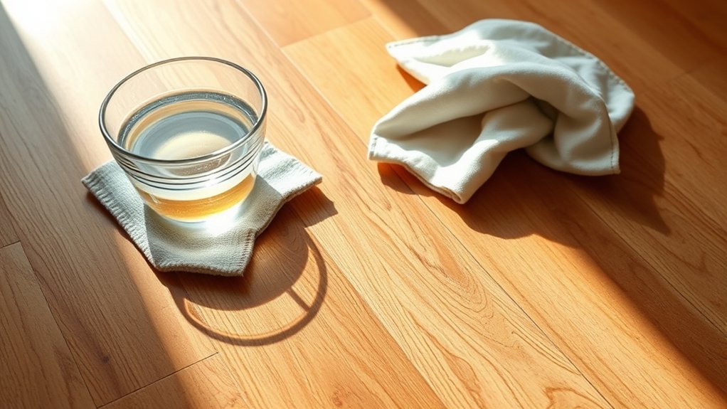 avoid vinegar on hardwood