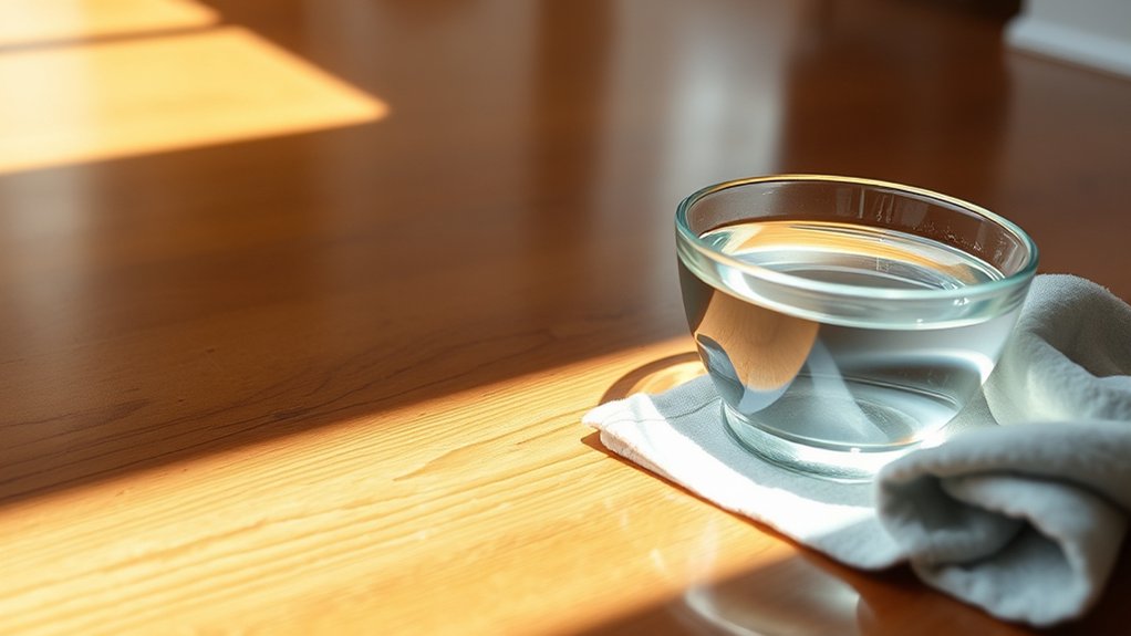 avoid vinegar on wood