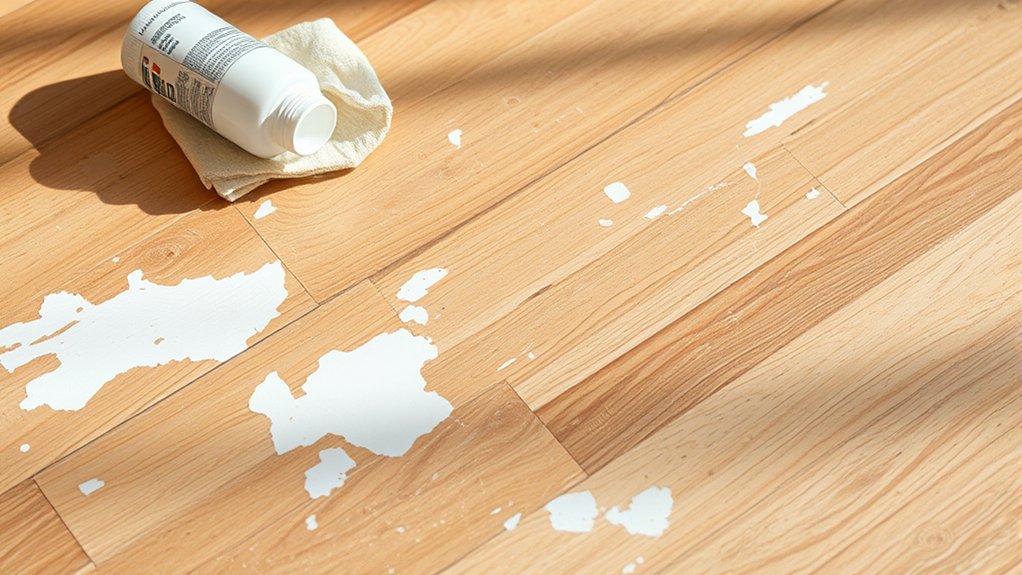 bleach damages wood floors
