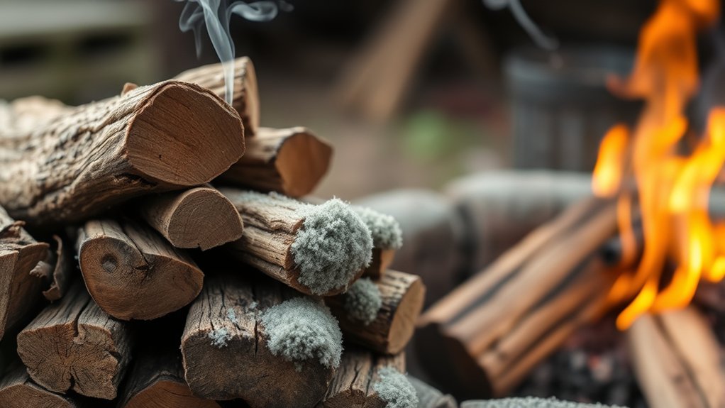 burning moldy wood hazards