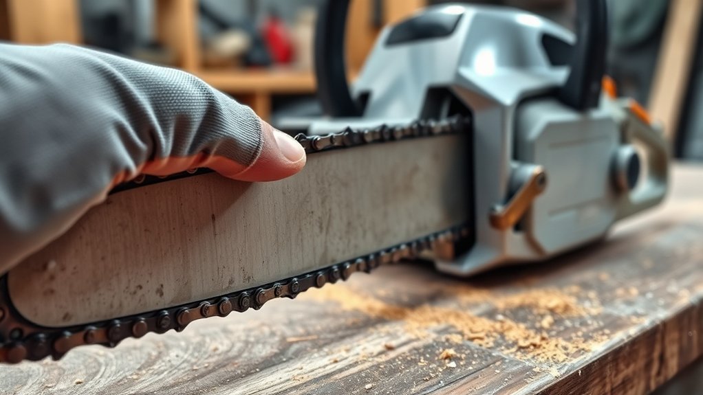 chain tension ensures safety