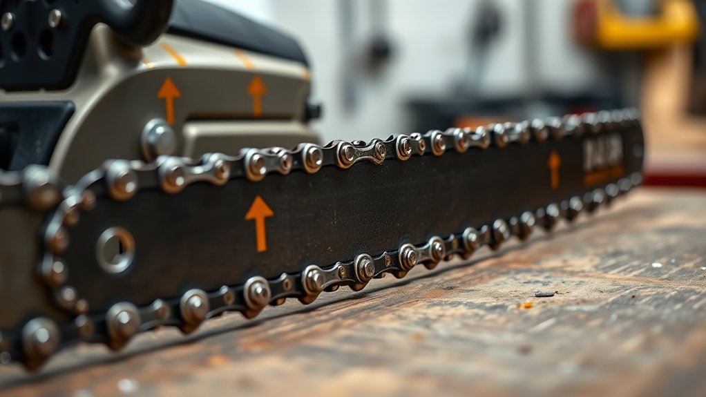 chainsaw chain alignment check