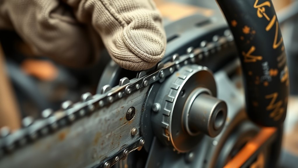 chainsaw chain tension testing