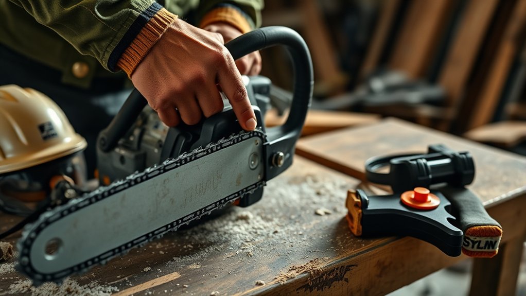 chainsaw maintenance prevents kickback