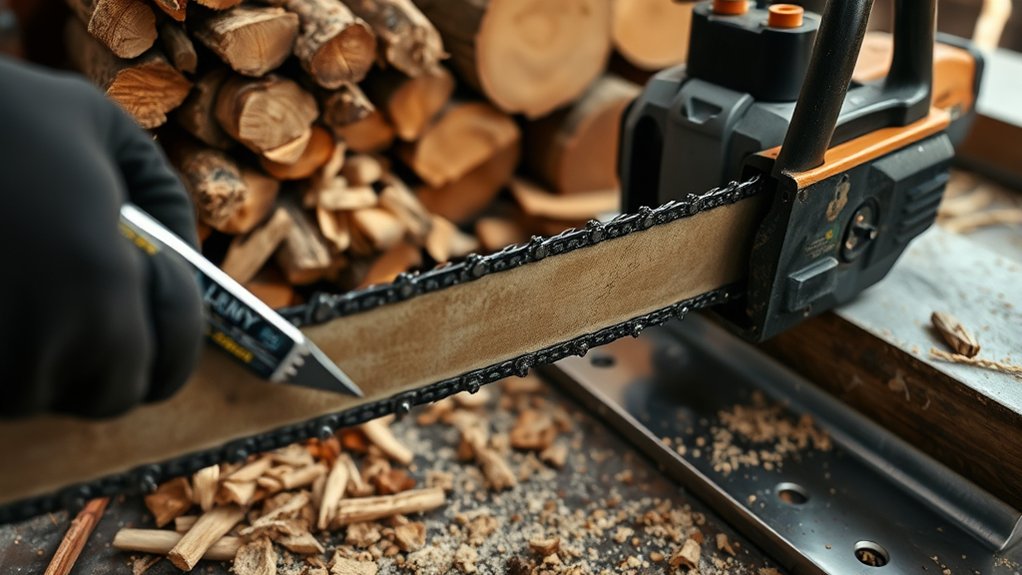 chainsaw sharpening frequency factors