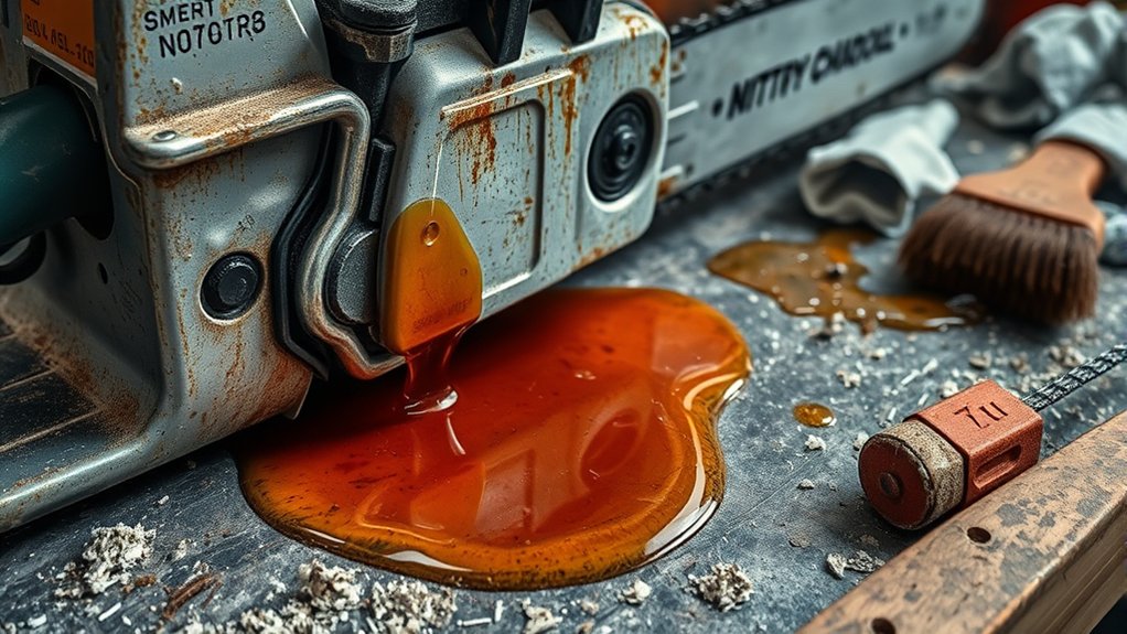 clean chainsaw check leaks