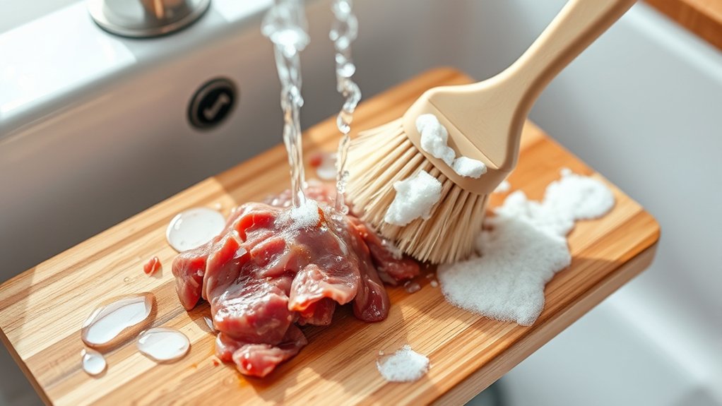 clean sanitize dry board