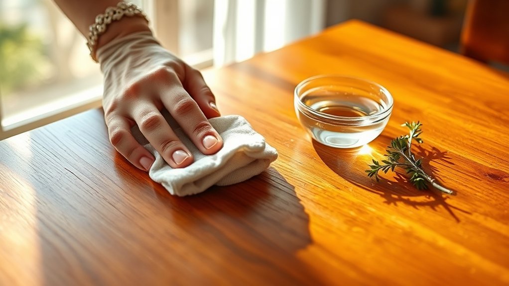 cleaning wood with vinegar