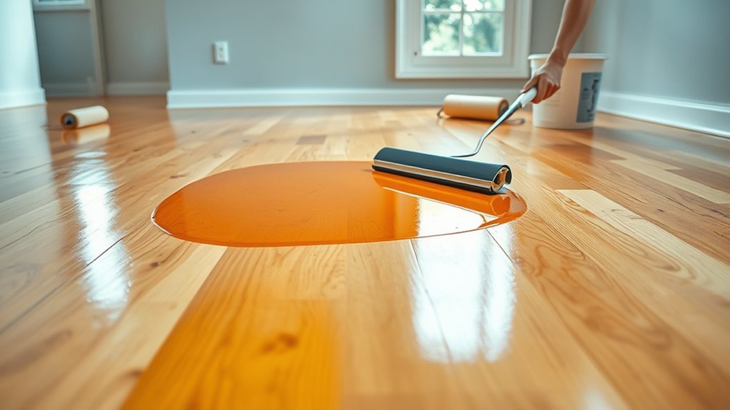 epoxy wood floor application