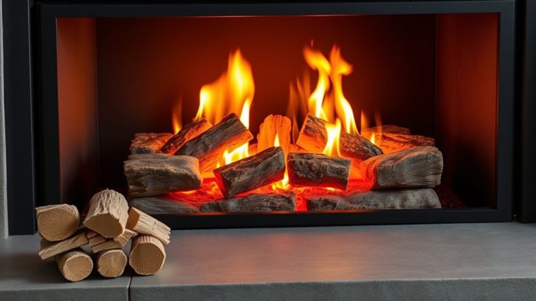 gas fireplace wood burning