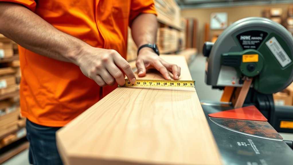 home depot wood cutting rules