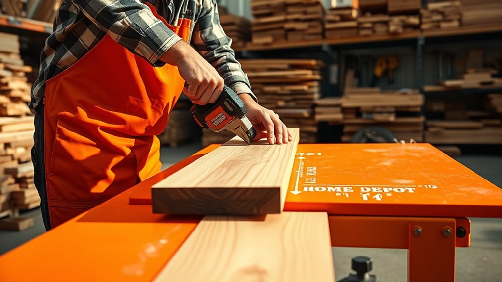 home depot wood cutting services