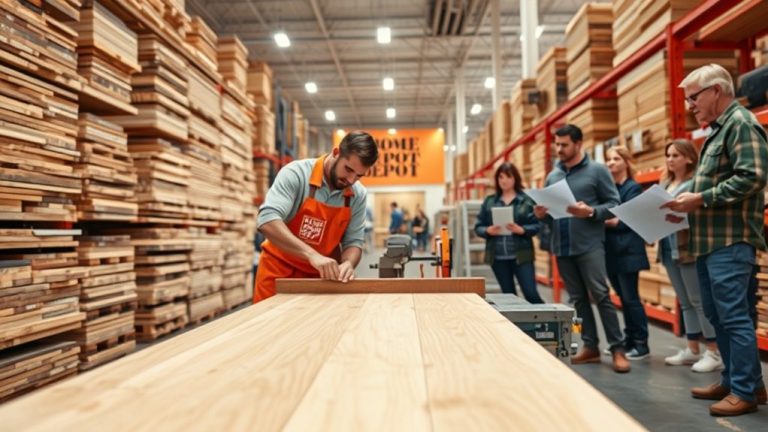 home depot wood cutting services