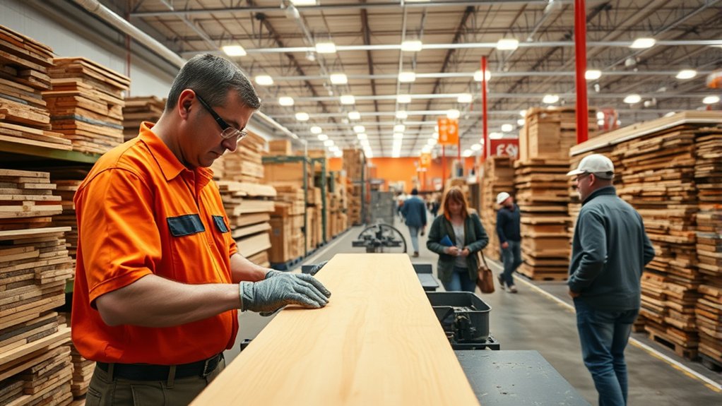 in store wood cutting service