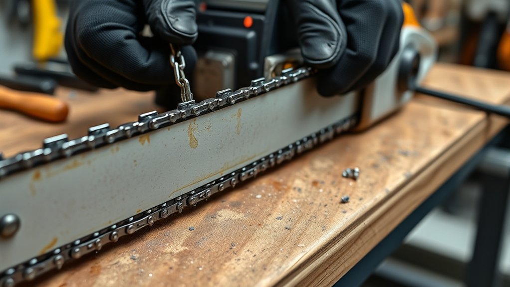 install chainsaw chain correctly