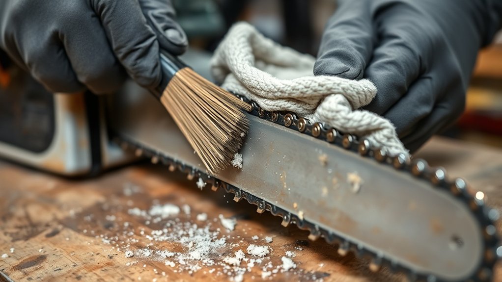 maintain guide bar and sprocket