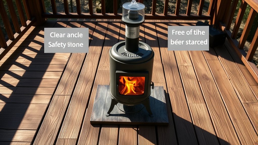 maintain safe clearance distance