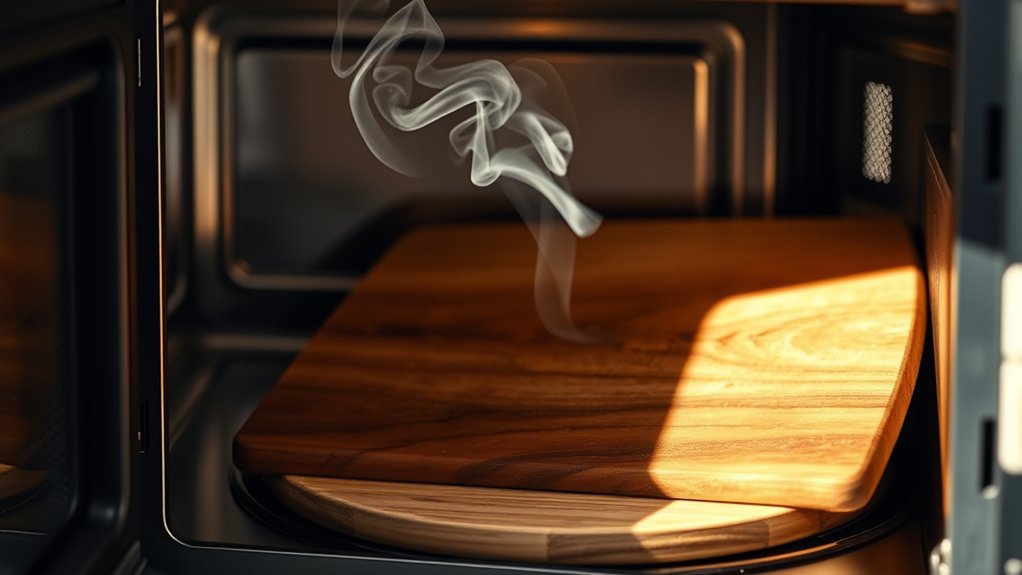 microwaving wood is risky