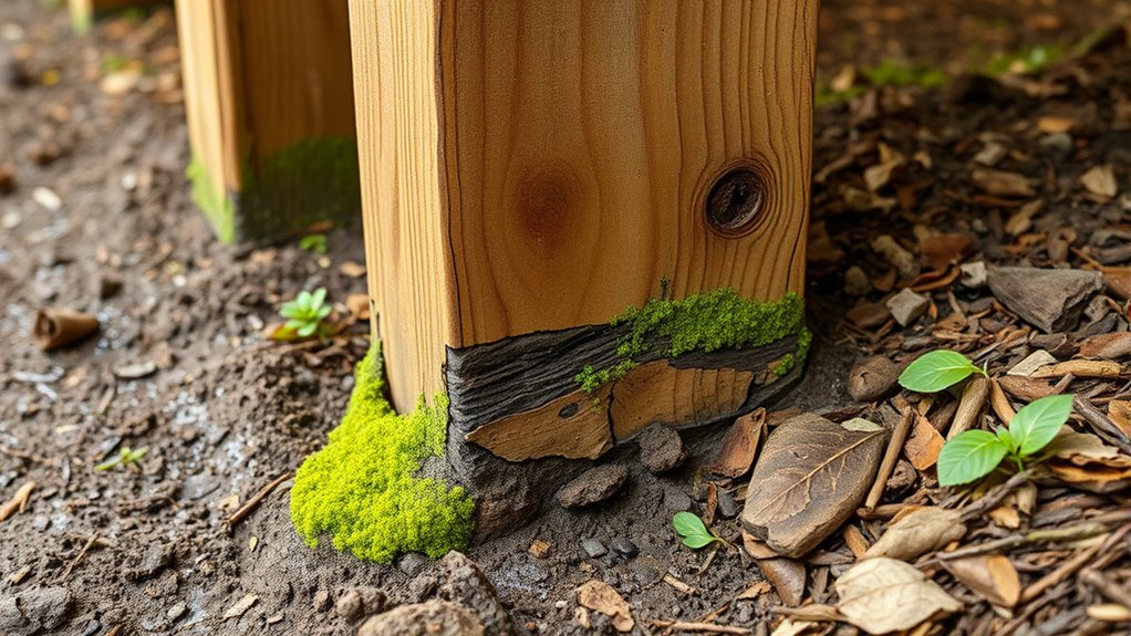 moisture and soil rot