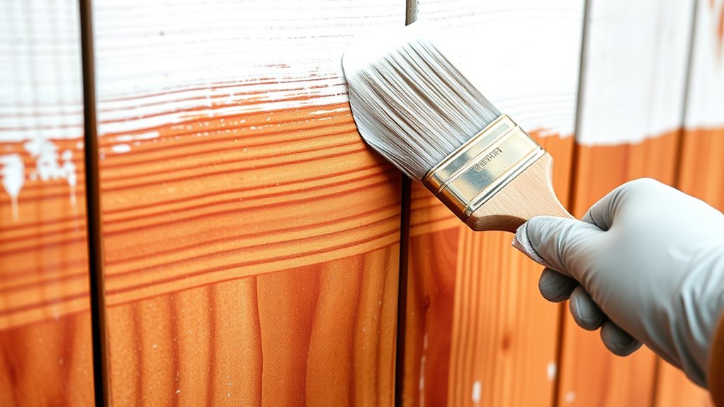 painting cedar wood tips