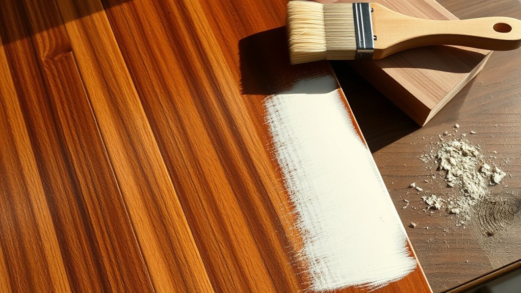 painting over stained wood