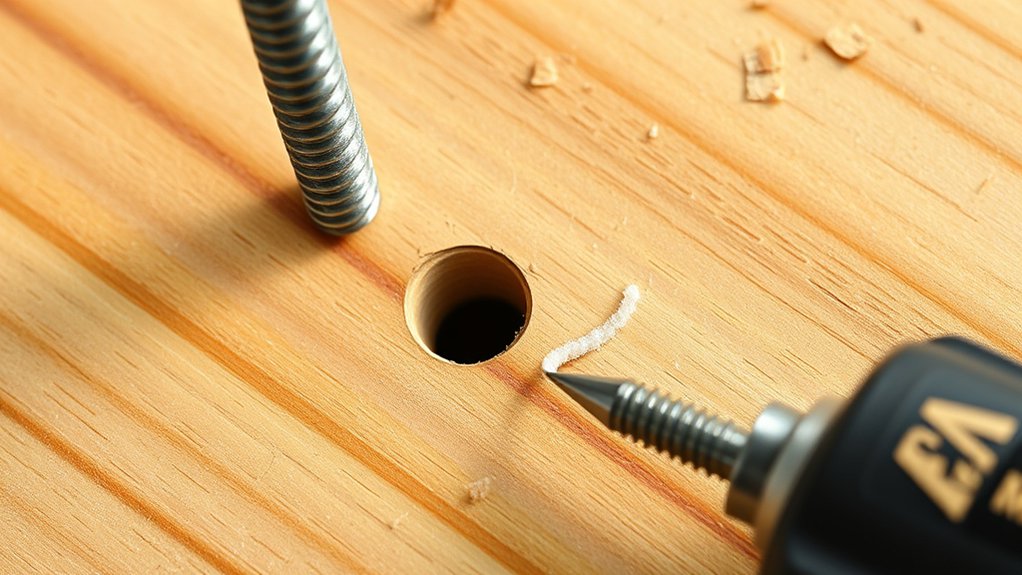 pre drill and lubricate screws