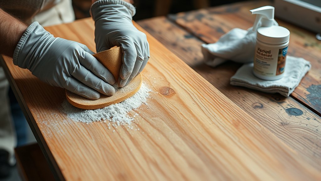 prepare wood for staining