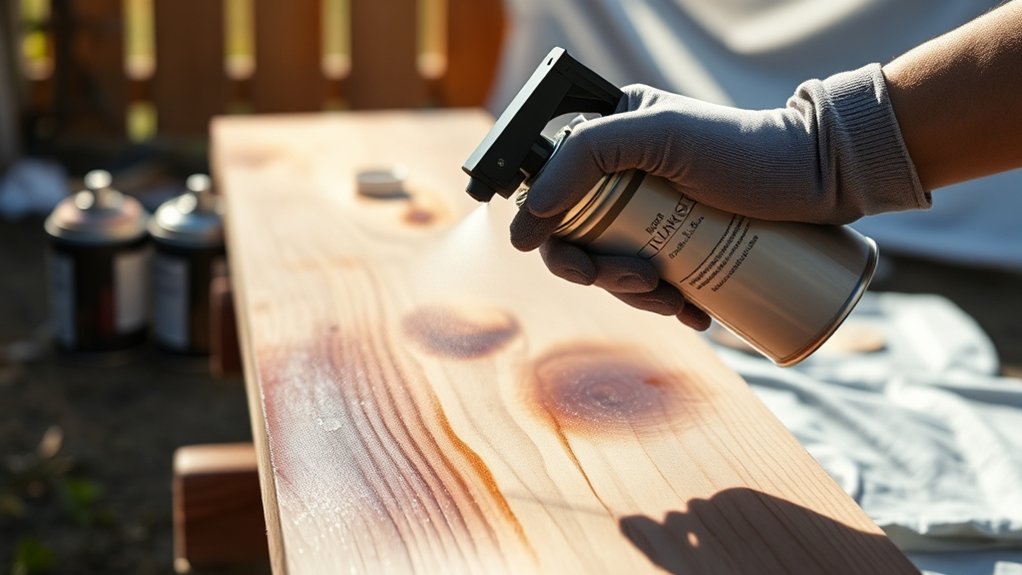 professional spray staining technique