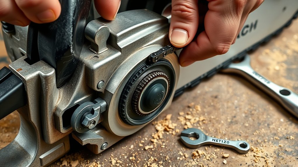 proper chainsaw chain tension