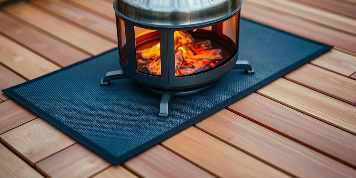 protect deck with mat