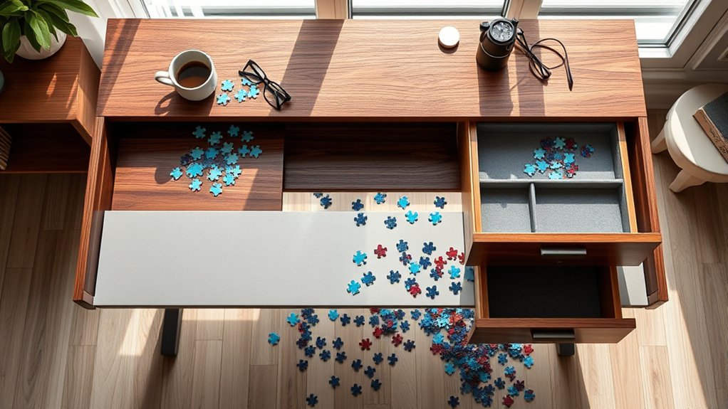 puzzle table size and features