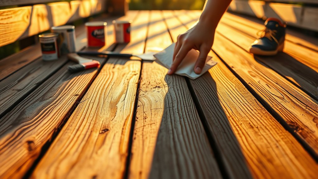 re stain wood every few years