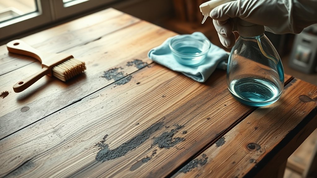 removing mold from wood