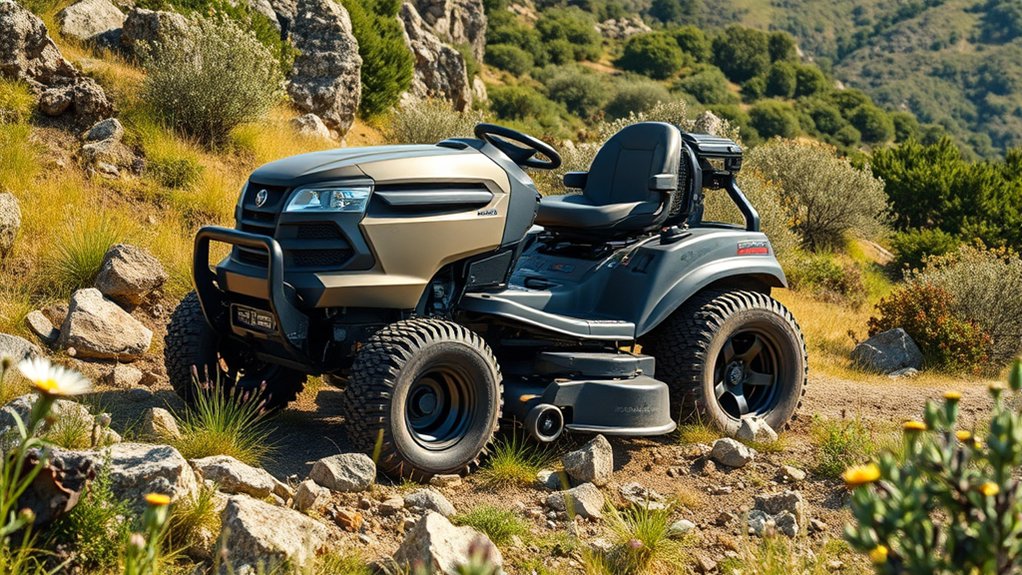 rough terrain mowing features