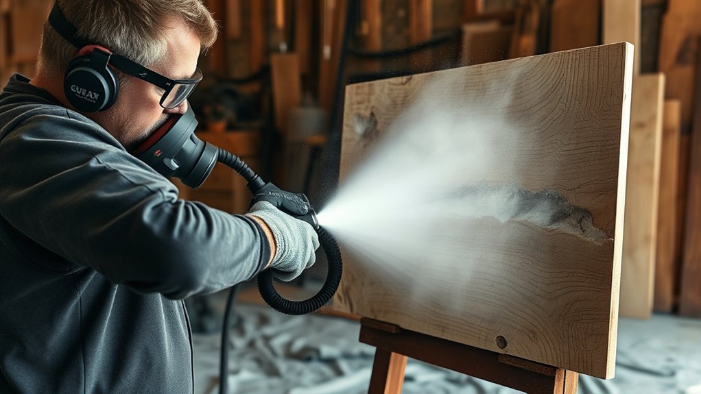 sandblasting wood requires caution
