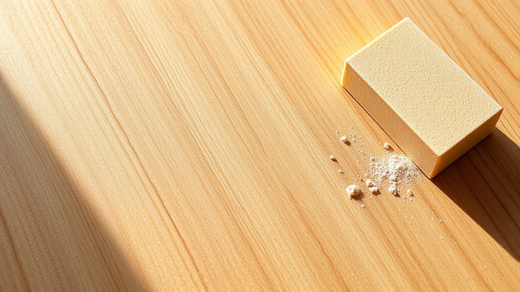 sanding and finishing spackled wood