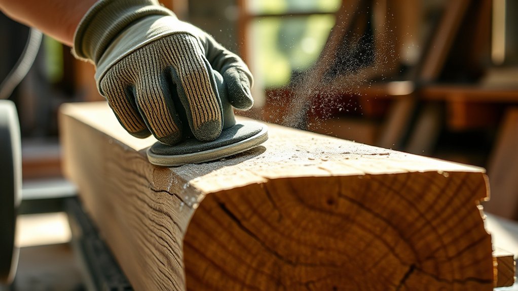 sanding pressure treated wood