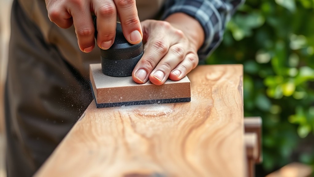 sanding wet wood precautions
