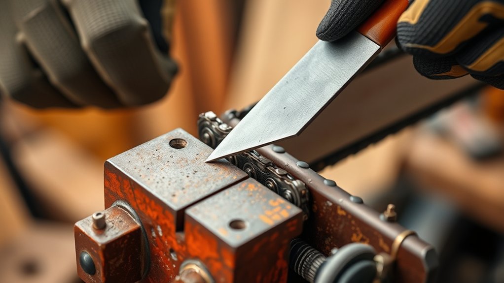 set proper filing angle