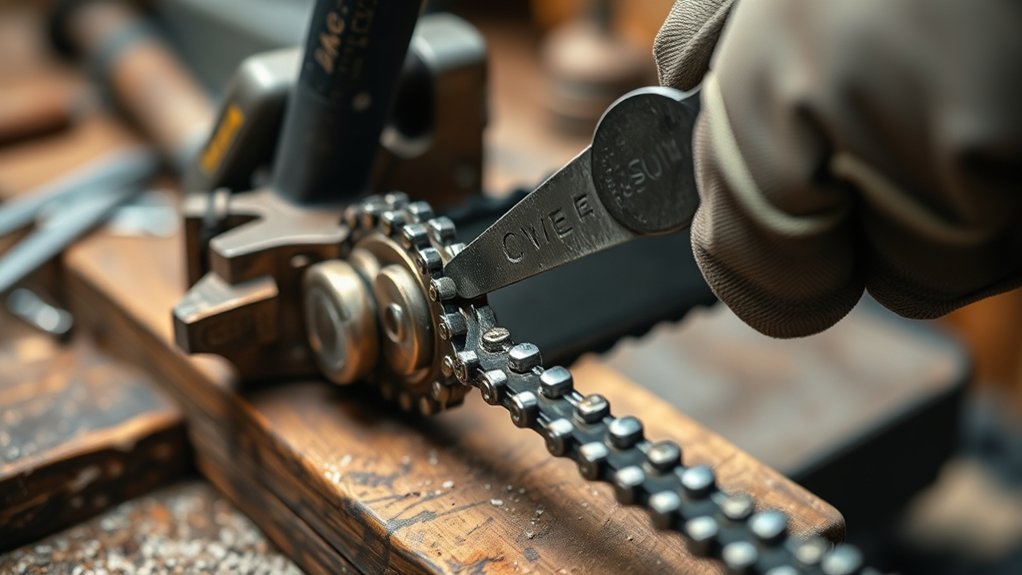 sharpen cutting links regularly