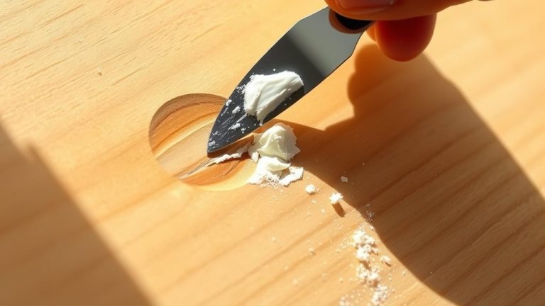 spackle application on wood