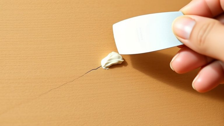 spackle application on wood