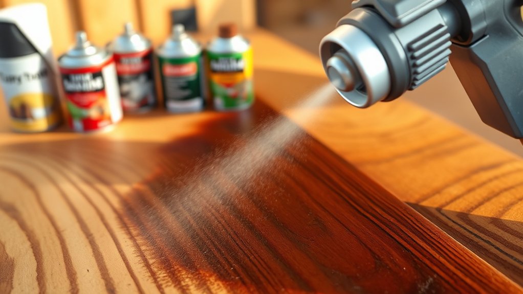 spraying wood stain options