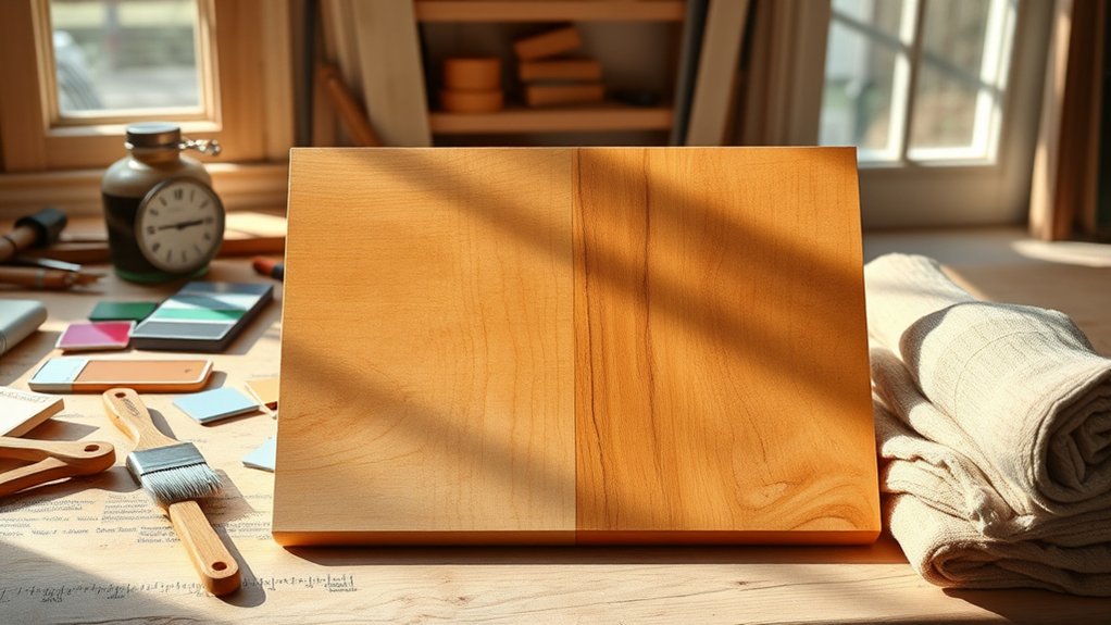 stain evenly with preparation