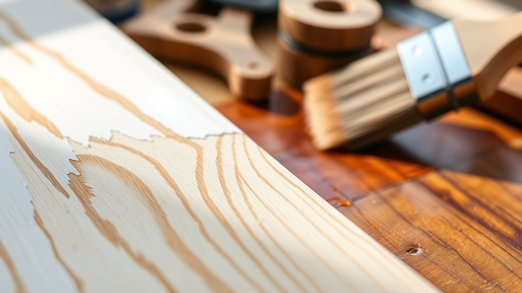 staining over painted wood