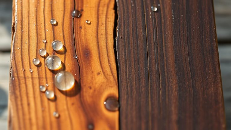 staining wet wood challenges